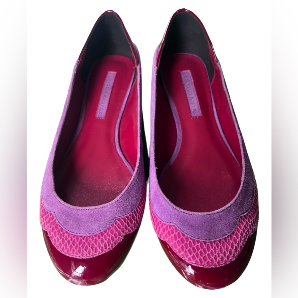 Lovely People Red Patent Purple Suede pink Snakeskin Ballerina Flats